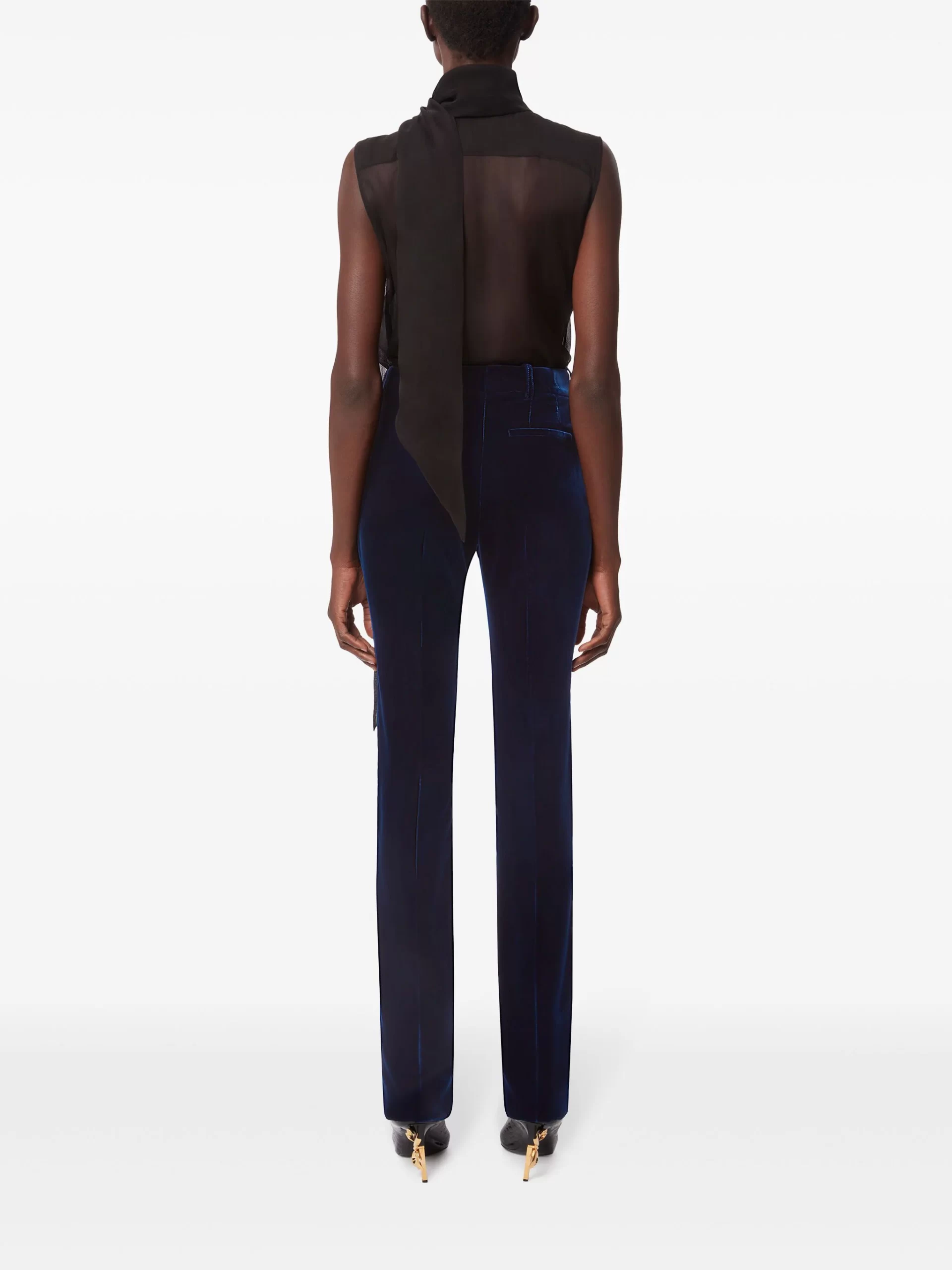 Pantaloni Nina Ricci Straight albastri - imagine 4