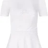 Tricou Nina Ricci Bow Detailed alb