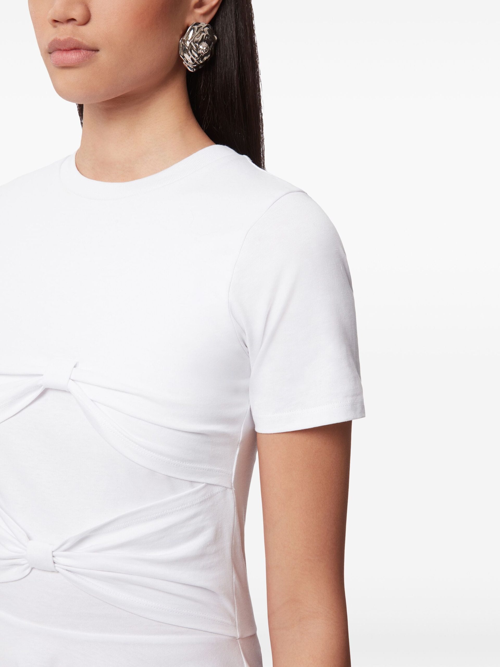 Tricou Nina Ricci Bow Detailed alb - imagine 3