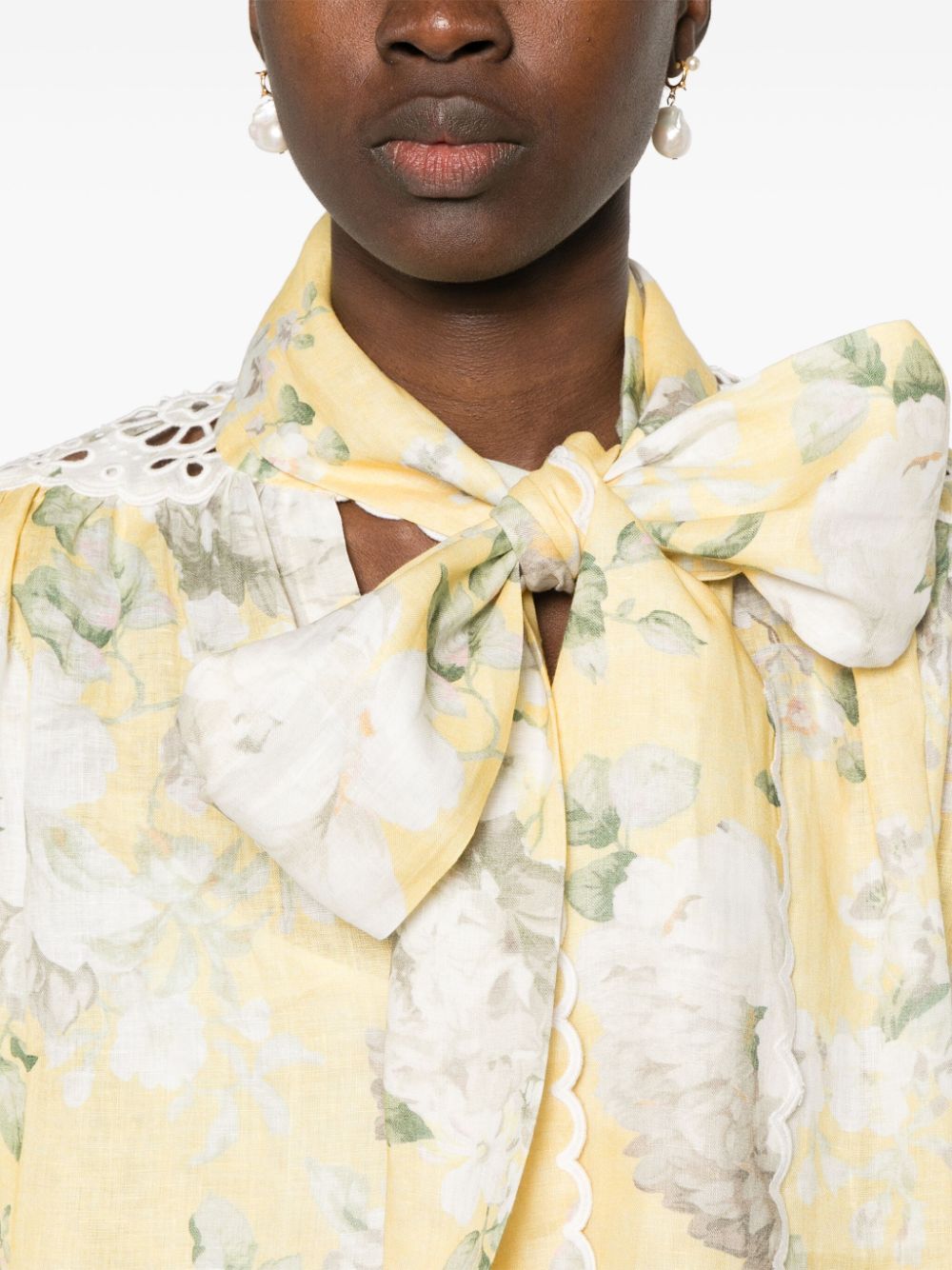 Rochie mini Zimmermann Acacia galben - imagine 5