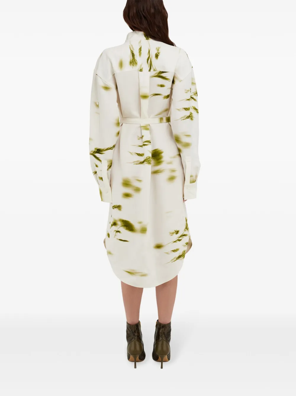 Rochie Ferragamo Blossom Print alb - imagine 2