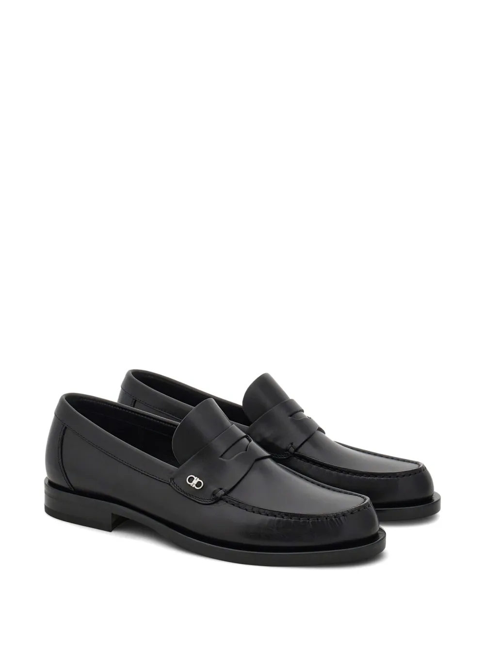 Loafers Ferragamo Gancini-Plaque negru - imagine 2