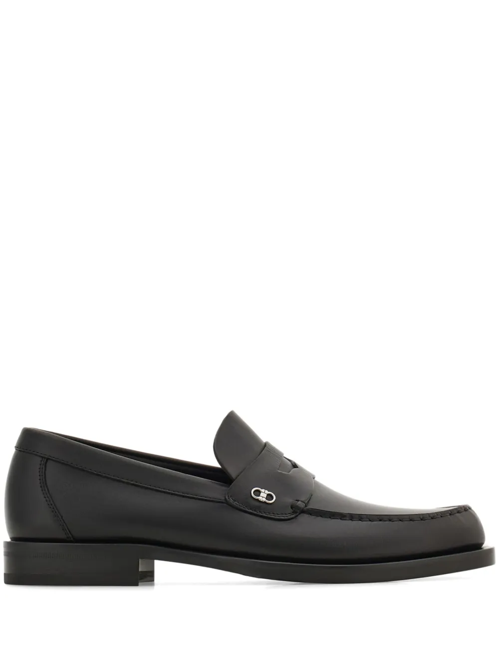 Loafers Ferragamo Gancini-Plaque negru