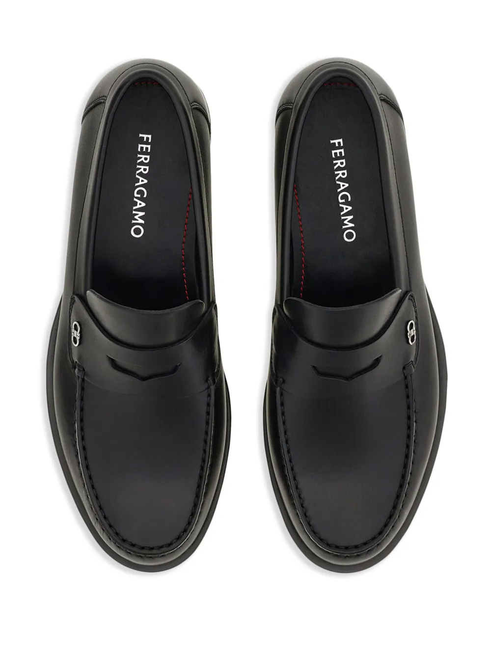 Loafers Ferragamo Gancini-Plaque negru - imagine 3