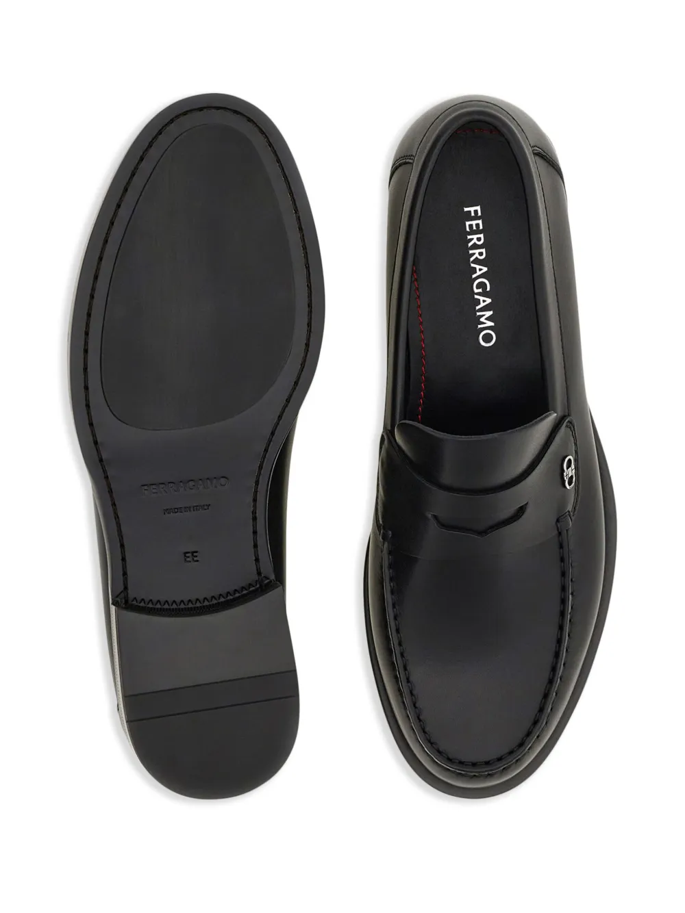 Loafers Ferragamo Gancini-Plaque negru - imagine 4
