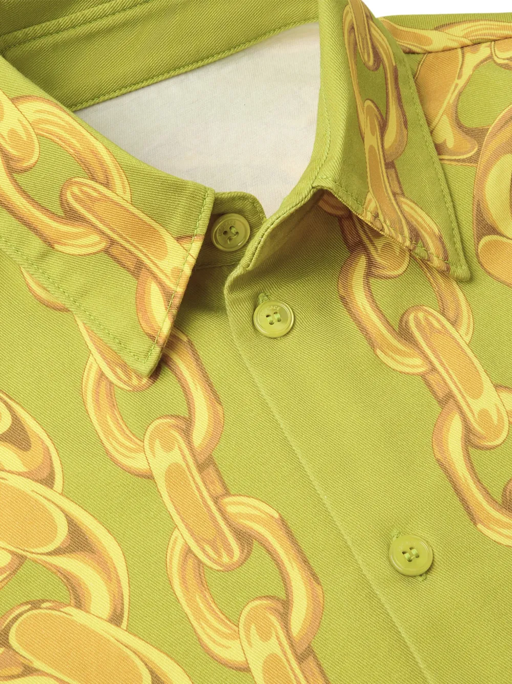 Camasa Versace Medusa Chains-Print verde - imagine 3