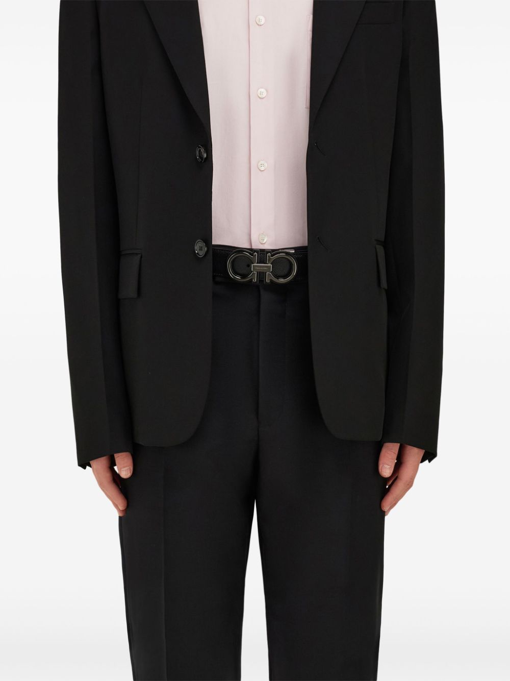 Curea Ferragamo Reversible Gancini negru - imagine 3