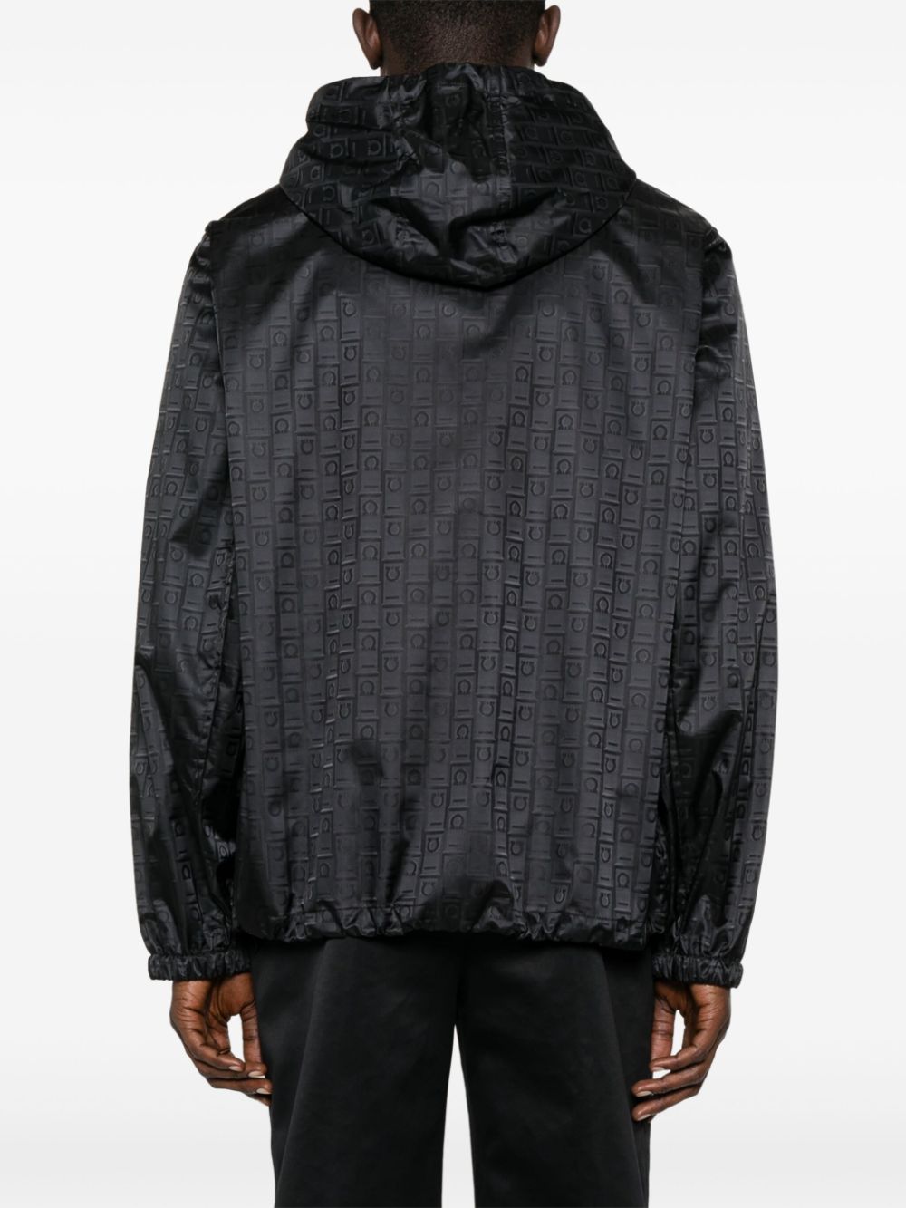 Jacheta Ferragamo Monogram Windbreaker negru - imagine 3
