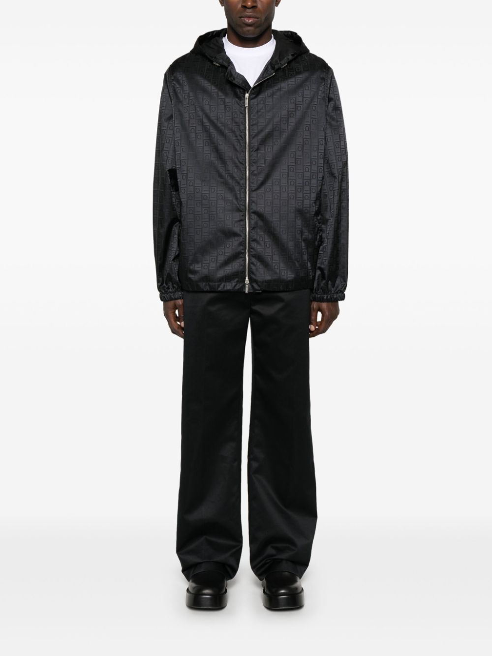 Jacheta Ferragamo Monogram Windbreaker negru - imagine 4