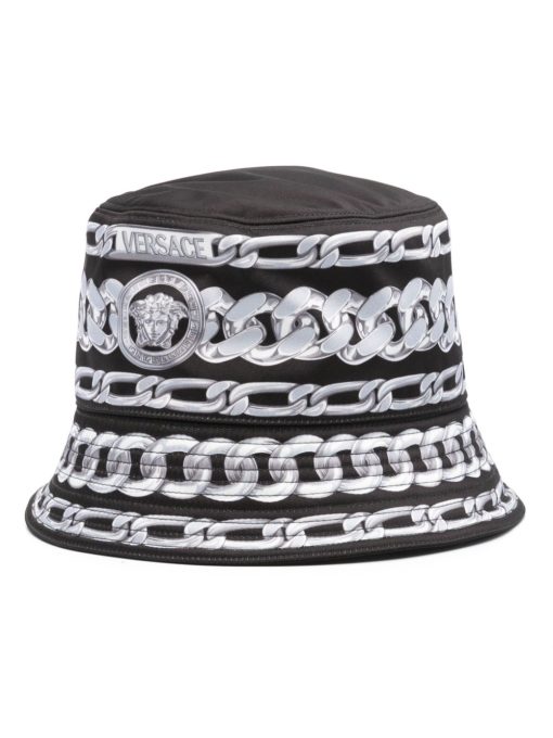 Palarie Versace Medusa Chains Bucket Hat negru – Casa Frumoasa