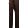 Pantaloni TOM FORD Straight-Leg Pyjama maro
