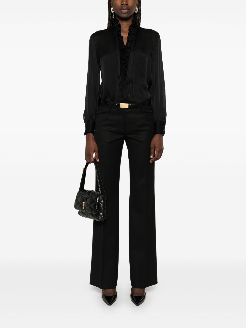 Pantaloni TOM FORD Wool Tailored negru - imagine 4