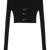 Pulover Versace Ribbed-Knit negru