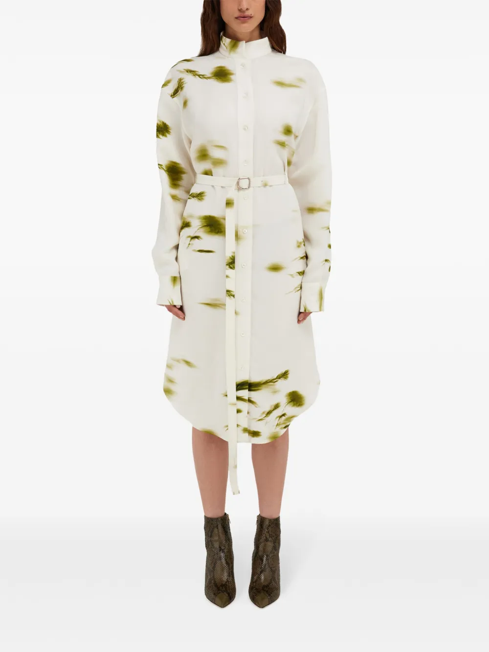 Rochie Ferragamo Blossom Print alb - imagine 3