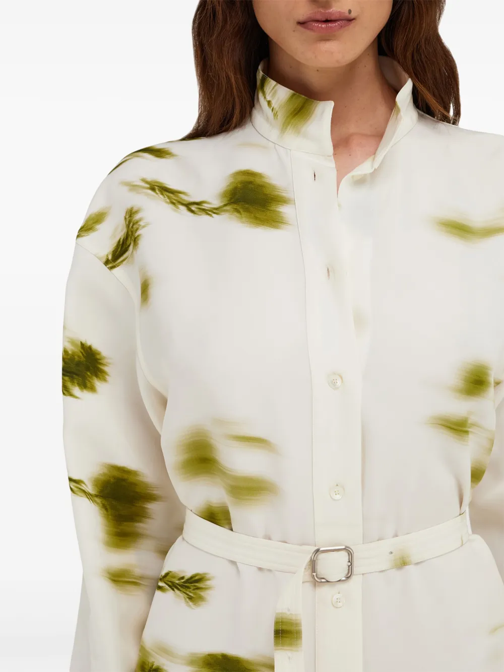 Rochie Ferragamo Blossom Print alb - imagine 4