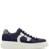 Sneakers Ferragamo Gancini Leather bleumarin