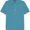 Tricou polo TOM FORD Piqué-Weave albastru