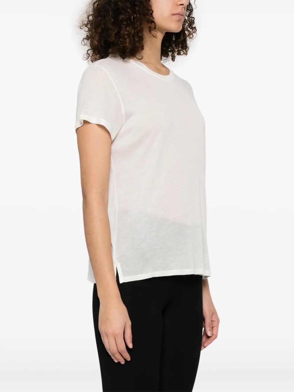 Tricou TOM FORD Slub Cotton alb - imagine 3