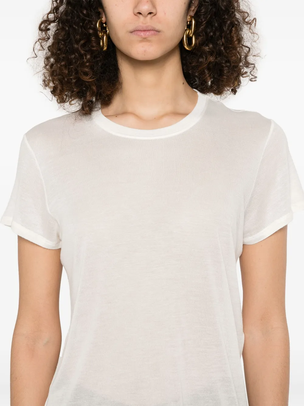 Tricou TOM FORD Slub Cotton alb - imagine 4