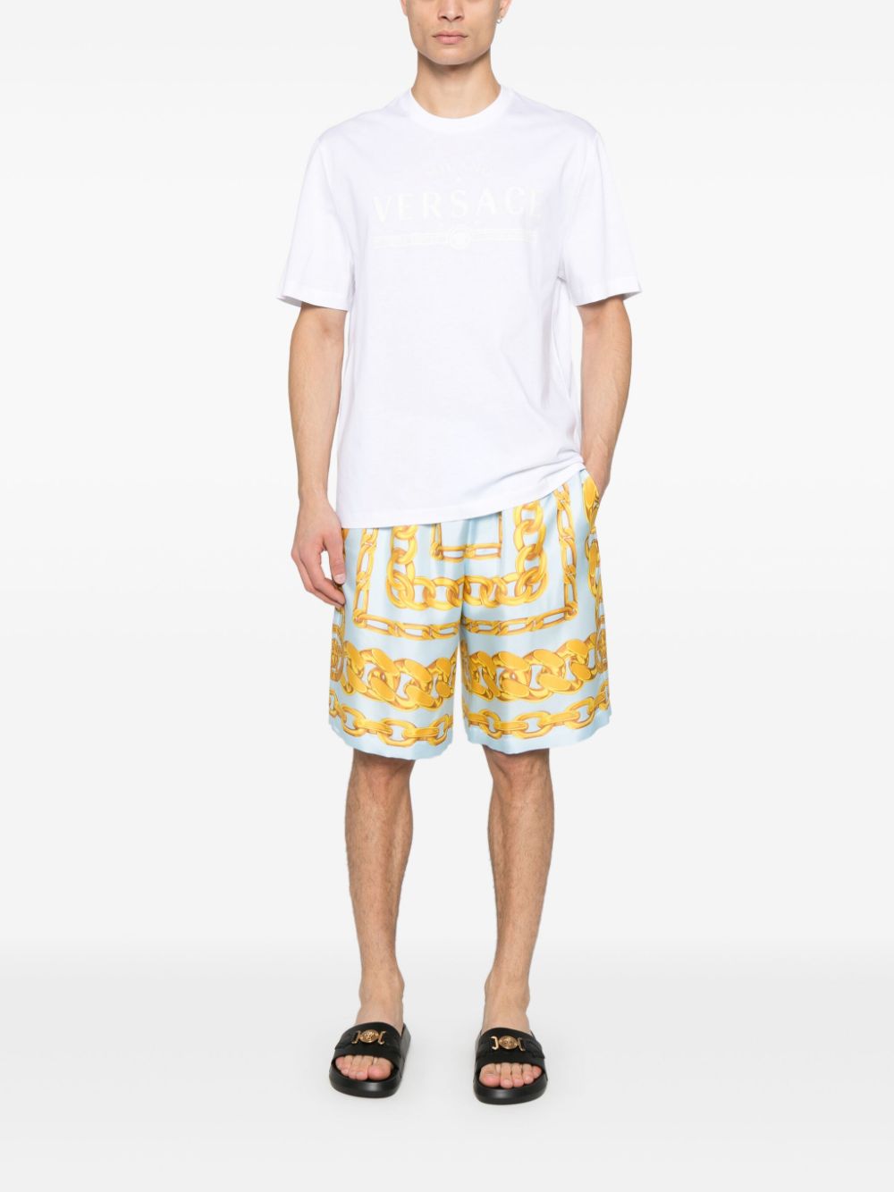 Tricou Versace Logo-Print alb - imagine 3