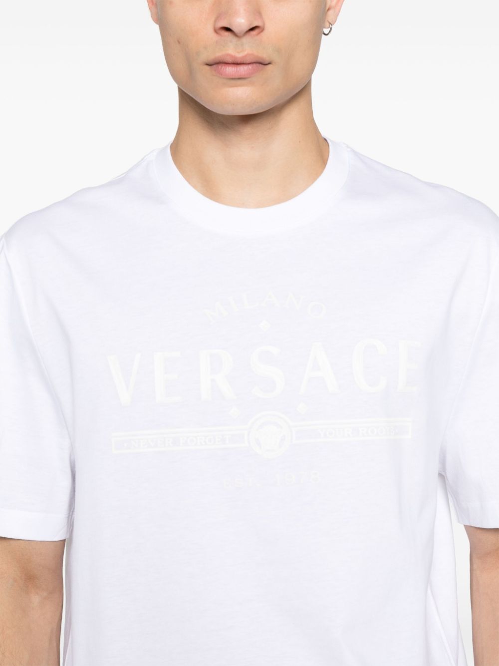 Tricou Versace Logo-Print alb - imagine 4