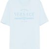 Tricou Versace Logo-Print albastru