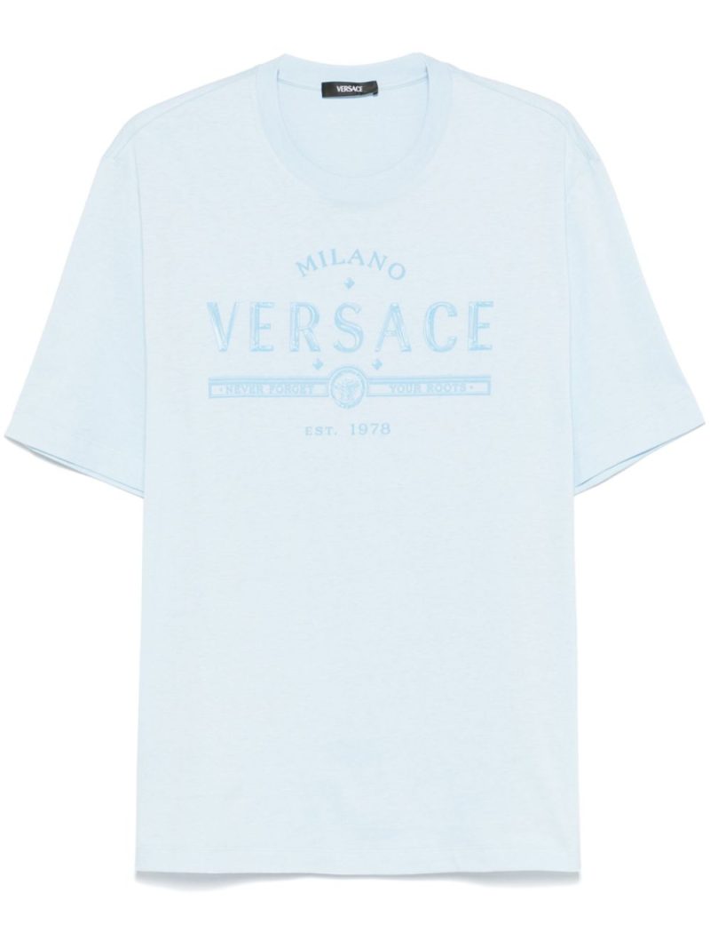 Tricou Versace Logo-Print albastru