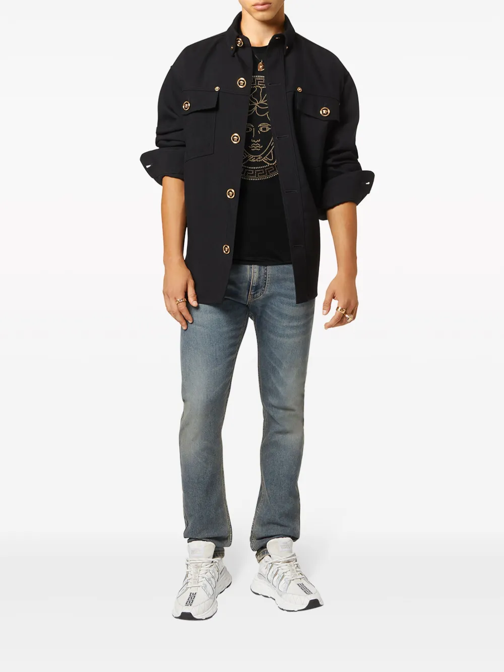 Tricou Versace Medusa Head negru - imagine 3