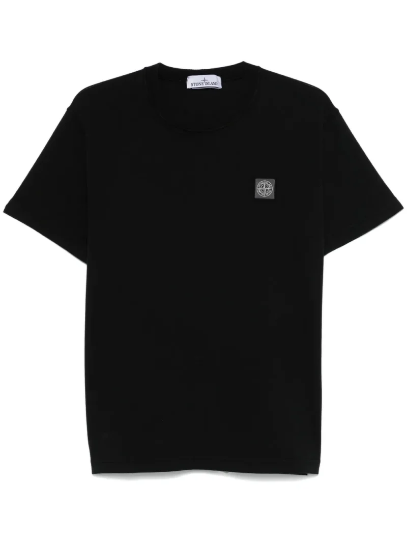 Tricou Stone Island Compass-logo negru