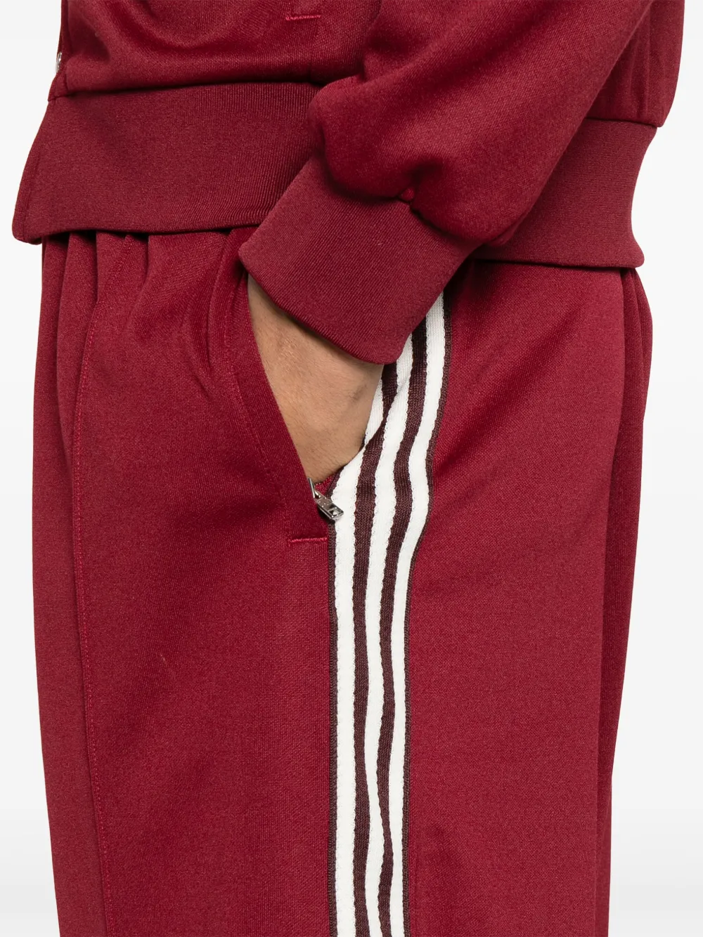 Bermude Adidas x Wales Bonner 3-Stripes visiniu - imagine 3