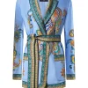 Blazer ETRO Silk Twill albastru