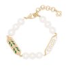 Bratara Casablanca Pearl Logo auriu
