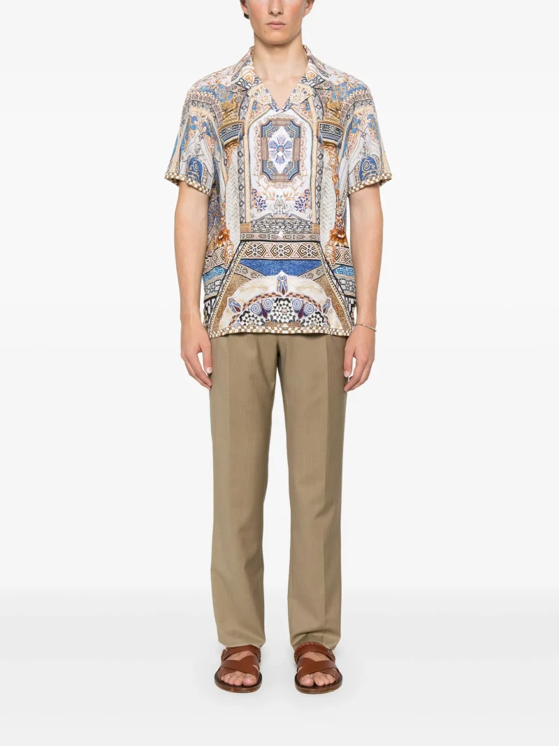 Alternative view of Camasa Camilla camp-collar multicolor