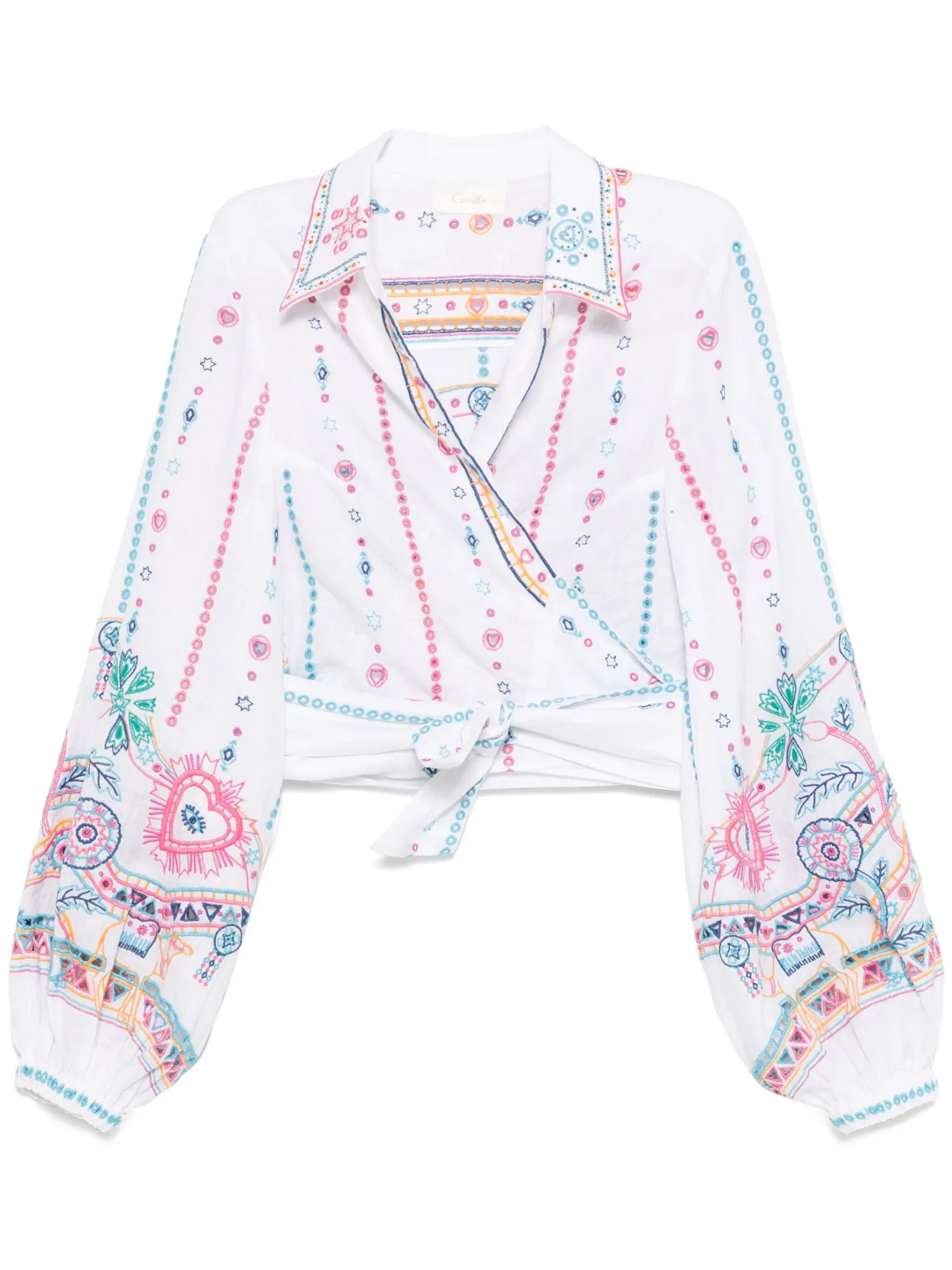 Camasa Camilla Cropped Wrap alba