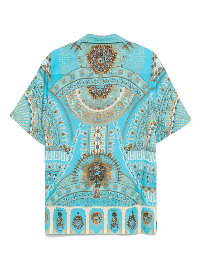 Alternative view of Camasa Camilla Short-Sleeves Camp-Collared albastru