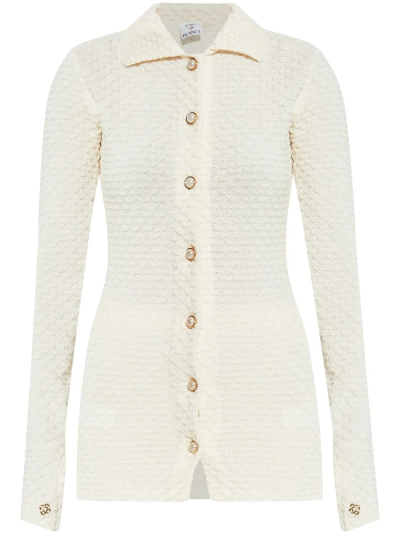 Camasa Casablanca Textured alb