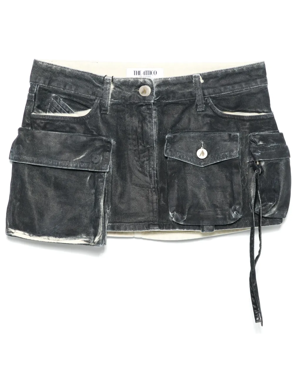 Fusta mini The Attico Fay bleumarin