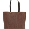 Geanta tote ETRO Large Paisley Jacquard Shopper maro