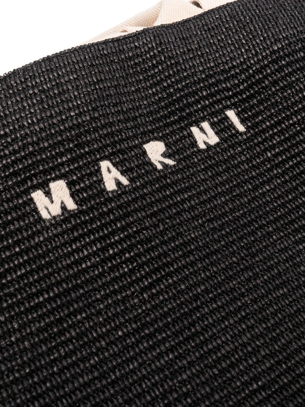 Geanta tote Marni Embroidered-Logo negru - imagine 4