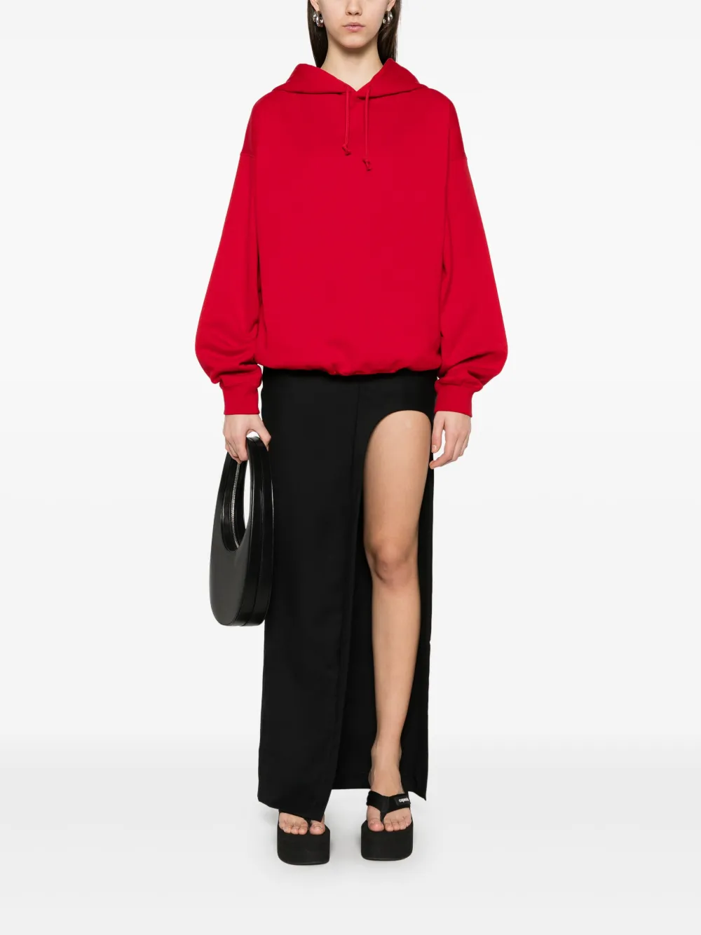 Hanorac Y-3 Graphic-Print rosu - imagine 4