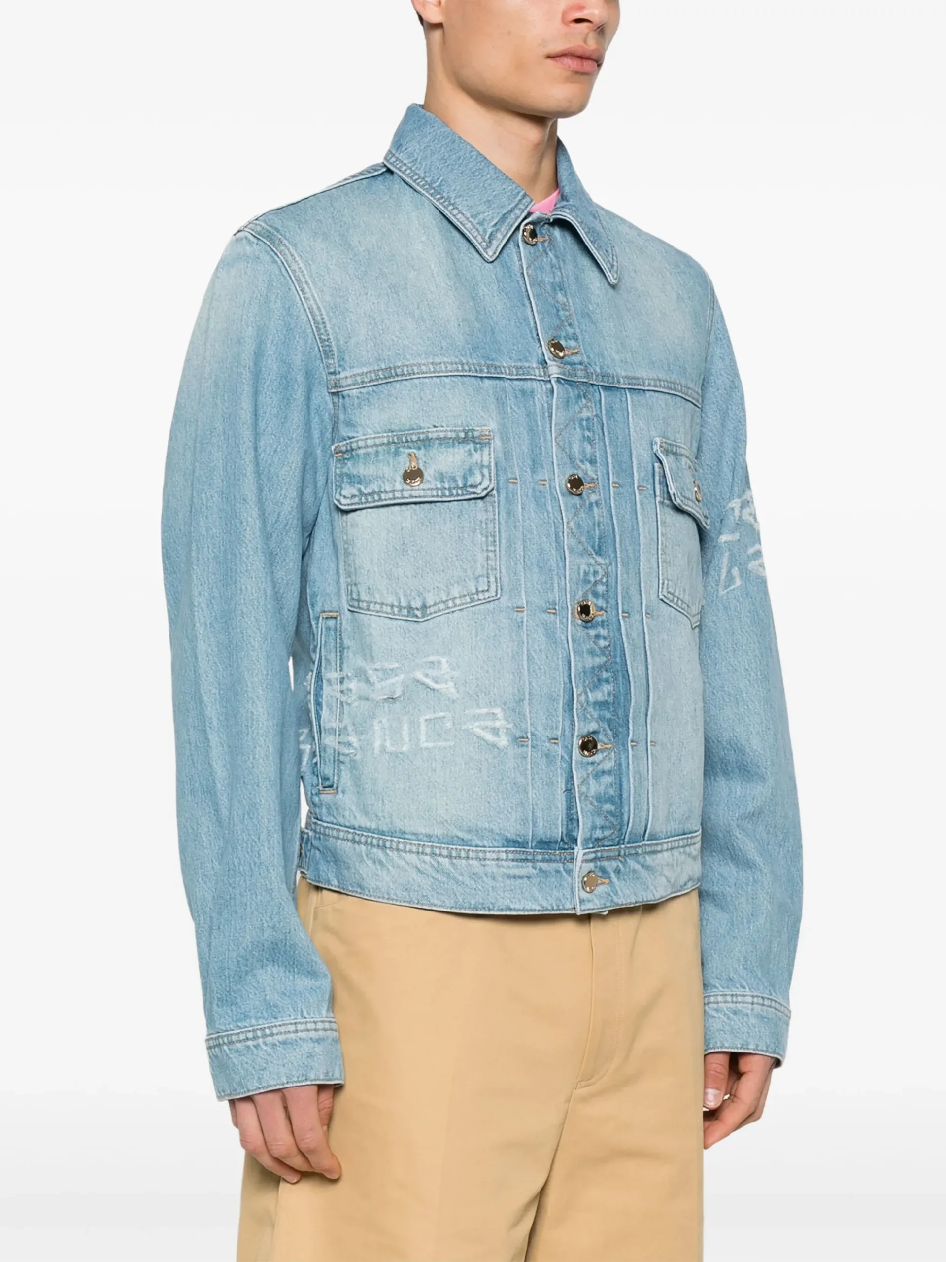 Jacheta Casablanca Denim albastra - imagine 5