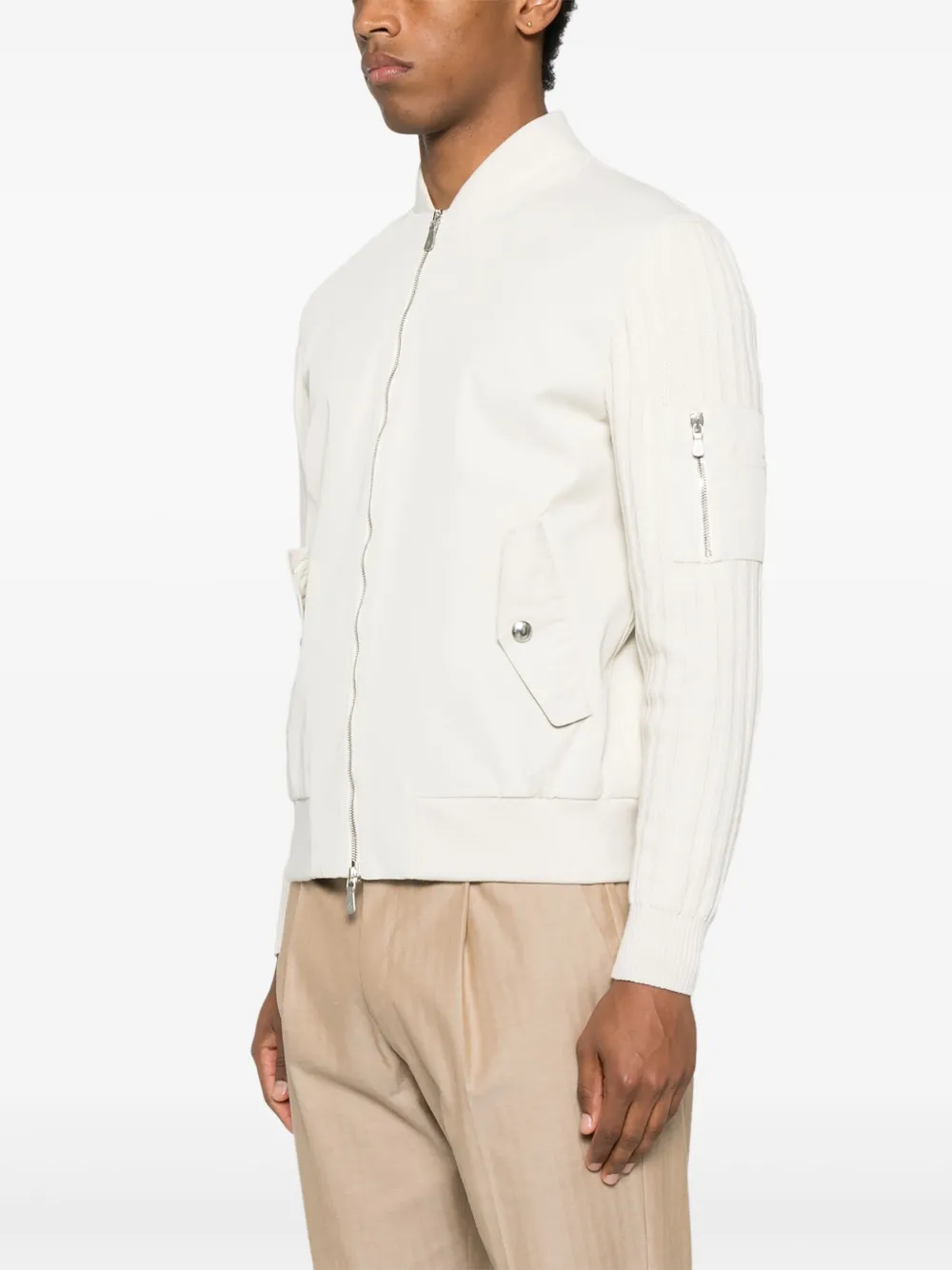 Jacheta Eleventy Gabardine Bomber bej - imagine 3