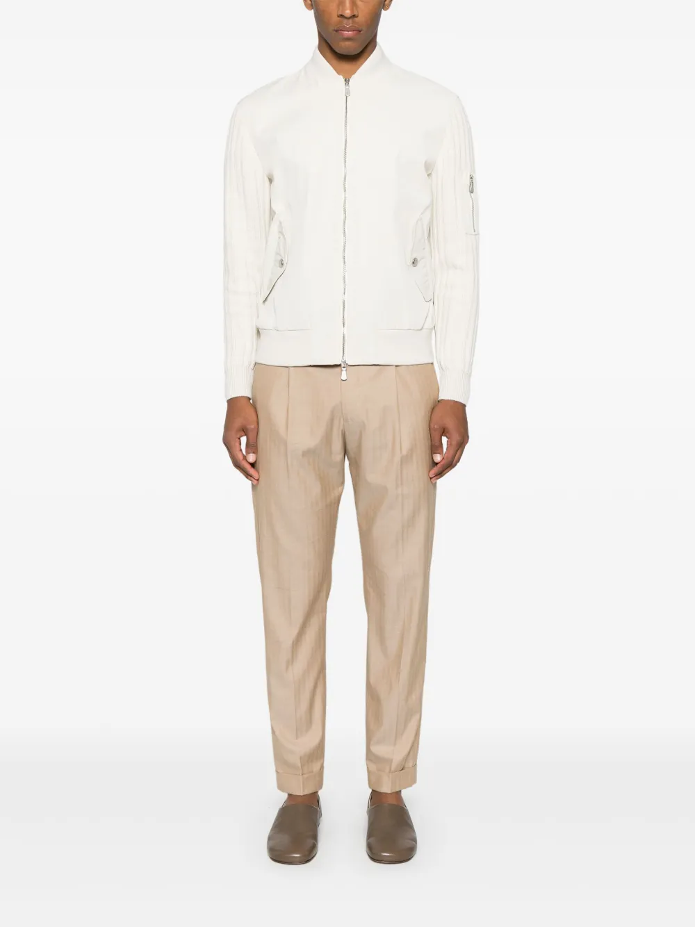 Jacheta Eleventy Gabardine Bomber bej - imagine 4