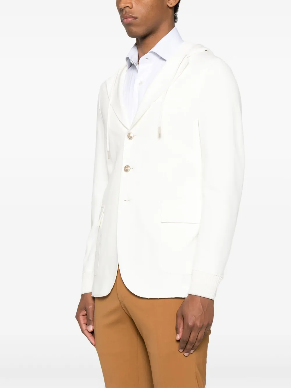 Jacheta Eleventy Hooded alb - imagine 3