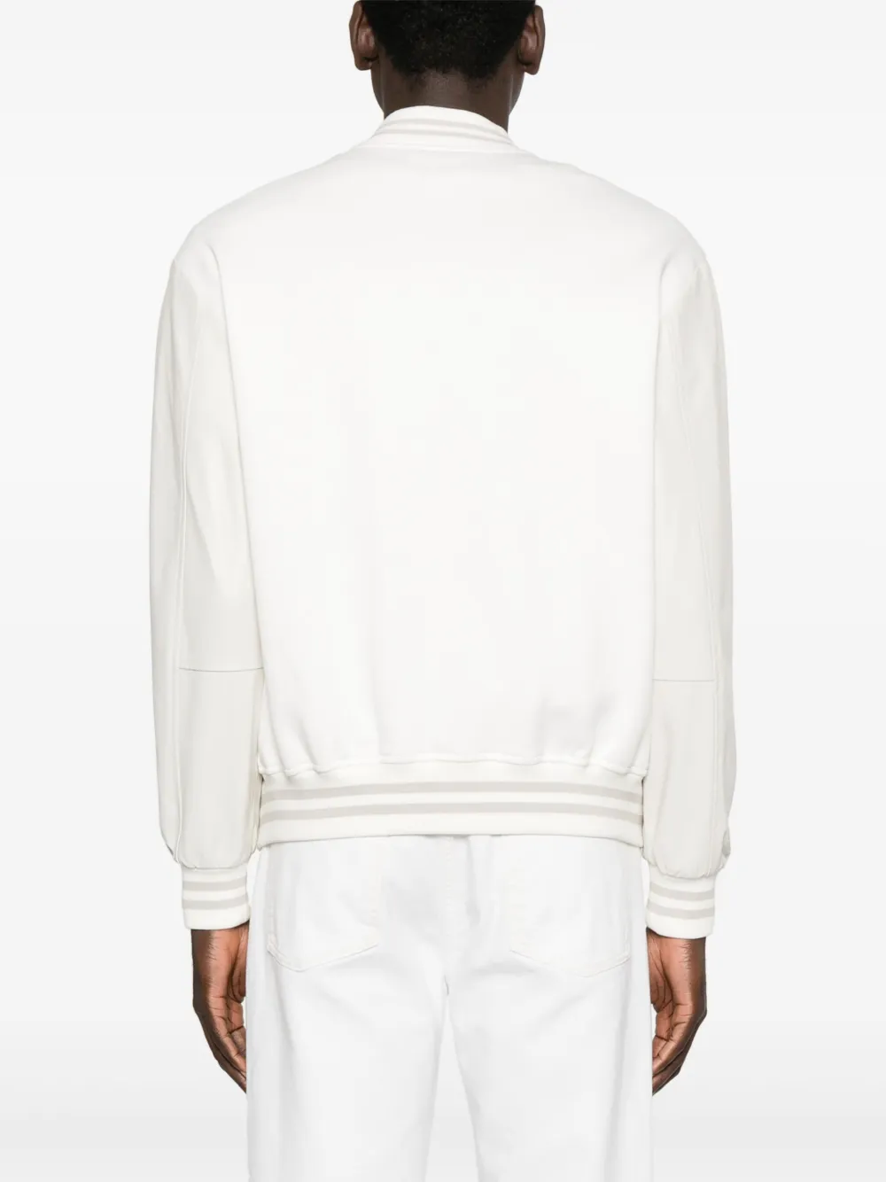 Jacheta Eleventy Panelled Bomber alb - imagine 2