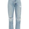 Pantaloni denim AGOLDE '90s Pinch Waist Straight-Leg albastru