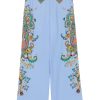 Pantaloni ETRO Floral Silk albastru