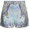 Pantaloni scurti Camilla printed belted albastri
