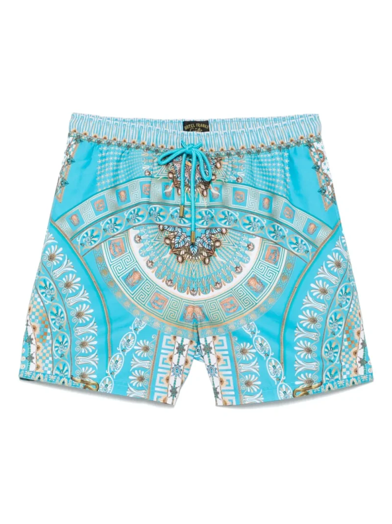 Pantaloni scurti Camilla Temple of Light albastru