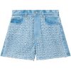 Pantaloni scurti Stella McCartney Textured Denim albastru